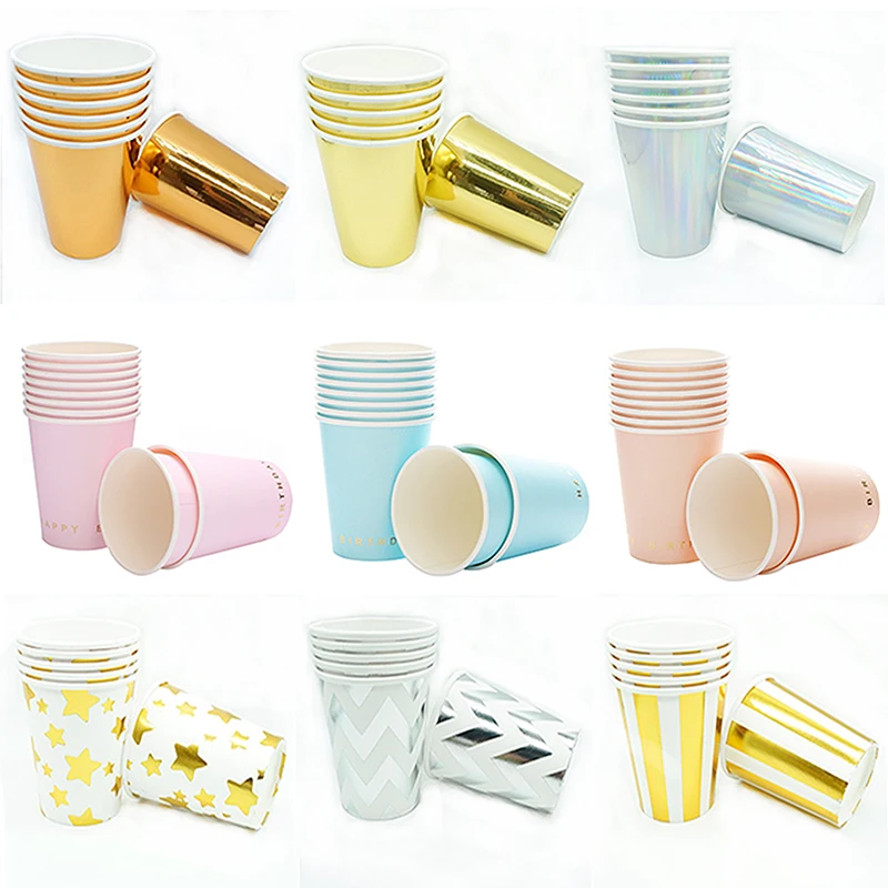 10pcs/lot Rose Gold paper cups Disposable Tableware wedding birthday party decor baby shower party supplies kids favor drink cup
10pcs/lot Rose Gold paper cups Disposable Tableware wedding birthday party decor baby shower party supplies kids favor drink cup