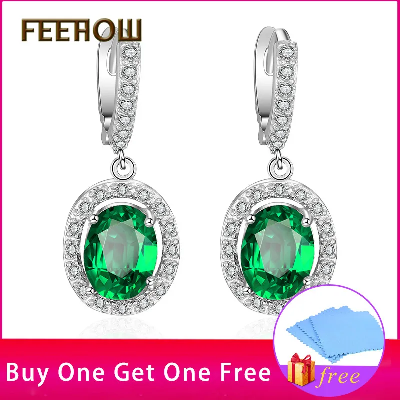 FEEHOW Green Micro Inlay Hollow Out Oval Shape Cubic Zirconia White Color Dangle Earrings For Fashion Women Party FWEP057
FEEHOW Green Micro Inlay Hollow Out Oval Shape Cubic Zirconia White Color Dangle Earrings For Fashion Women Party FWEP057
