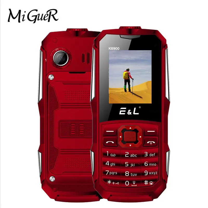 E&L EL K6900 IP68 Waterproof Shockproof Mobile Phone Keyboard Big Flashlight Push-Button 2G GSM Unlocked Cheap Phone Stock
E&L EL K6900 IP68 Waterproof Shockproof Mobile Phone Keyboard Big Flashlight Push-Button 2G GSM Unlocked Cheap Phone Stock