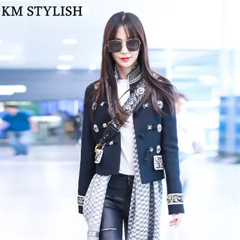 2019 High quality New Product Court Retro Embroidery Horn Buckle Decoration Mandarin Collar Women Short Jacket
2019 High quality New Product Court Retro Embroidery Horn Buckle Decoration Mandarin Collar Women Short Jacket