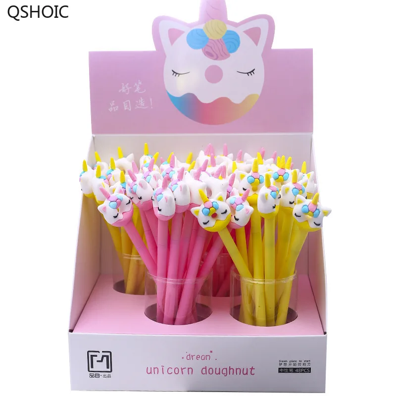 48pcs/box Cute Cartoon Horse Donut Silicone Gel Pen Creactive Stationery School Students Water Ink Pen Writing Pen Cute
48pcs/box Cute Cartoon Horse Donut Silicone Gel Pen Creactive Stationery School Students Water Ink Pen Writing Pen Cute