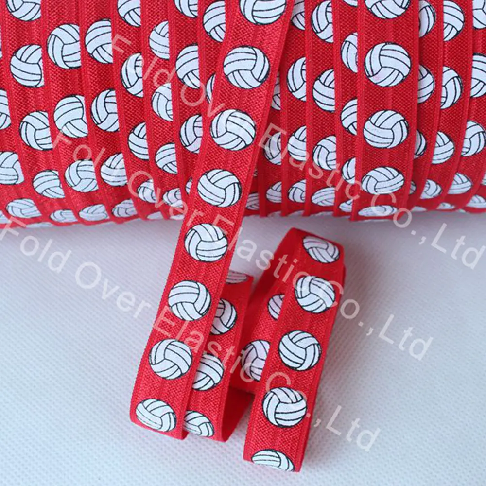 5/8 inch Volleyball Printed folding elastic, factory outlet headbands elastic, welcome DIY your own design, 100yards red foe
5/8 inch Volleyball Printed folding elastic, factory outlet headbands elastic, welcome DIY your own design, 100yards red foe