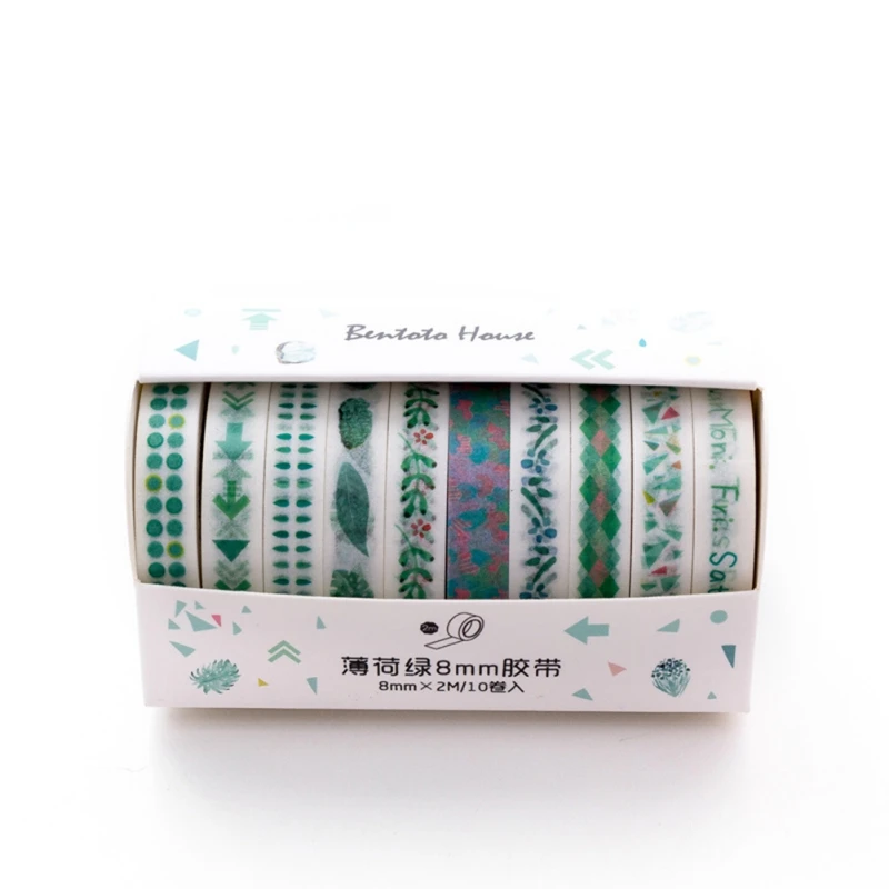 1Set/10 rolls 8mm paper tape Creative small fresh color foundation decorative material stickers
1Set/10 rolls 8mm paper tape Creative small fresh color foundation decorative material stickers