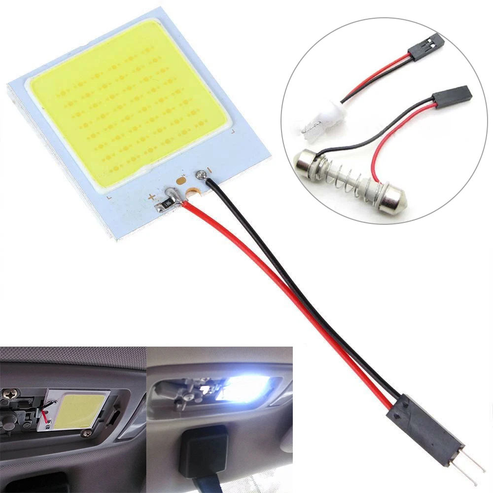 New Two Connectors White 48 COB LED 3W 12V Car Interior Panel Dome Light Lamp Bulb No Radiate No Strobe Easy To Install
New Two Connectors White 48 COB LED 3W 12V Car Interior Panel Dome Light Lamp Bulb No Radiate No Strobe Easy To Install