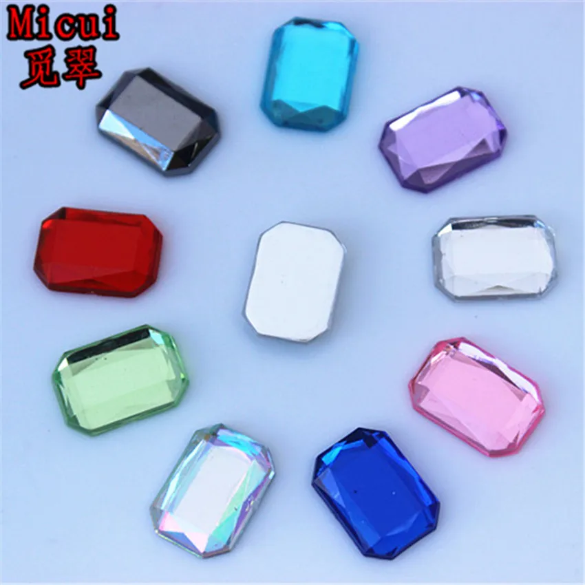 Micui 100PCS 10*14mm Flat Back Crystal Acrylic Rhinestones Strass Crystal Stones Rectangular Gems For Clothes Crafts ZZ717
Micui 100PCS 10*14mm Flat Back Crystal Acrylic Rhinestones Strass Crystal Stones Rectangular Gems For Clothes Crafts ZZ717