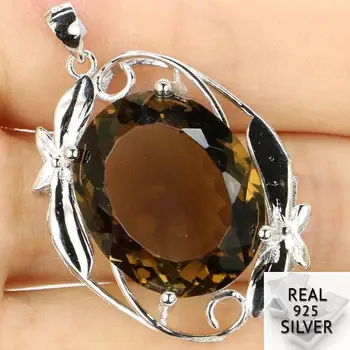 Guaranteed Real 925 Solid Sterling Silver 7.3g Big Gems 22x18mm Smokey Topaz Woman's Wedding Pendant 35x25mm
Guaranteed Real 925 Solid Sterling Silver 7.3g Big Gems 22x18mm Smokey Topaz Woman's Wedding Pendant 35x25mm