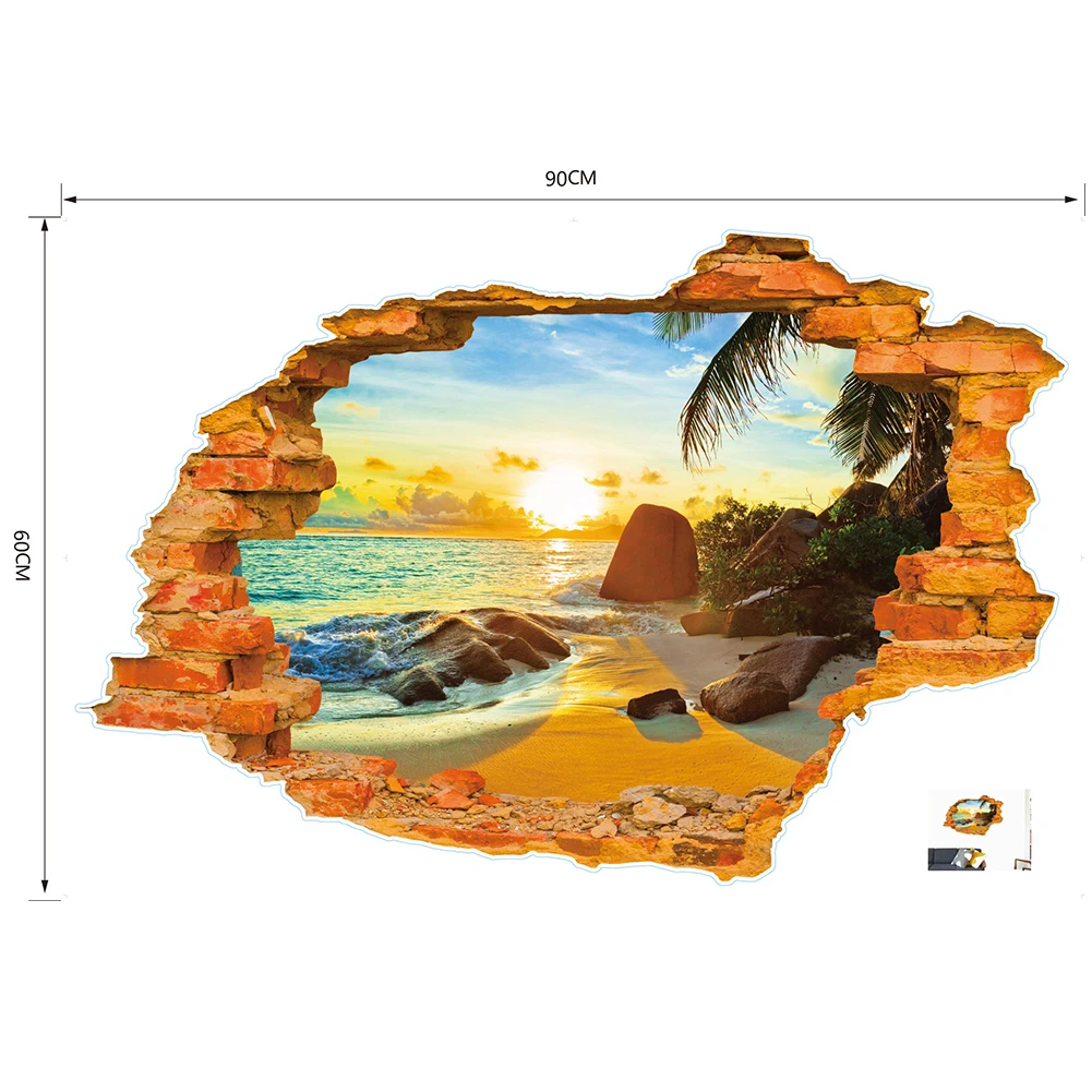 60x90cm Fashion Waterproof 3D Removable Sunrise Sea View Wall Art Stickers Beach Wall Decals Home Decor Wholesale
60x90cm Fashion Waterproof 3D Removable Sunrise Sea View Wall Art Stickers Beach Wall Decals Home Decor Wholesale
