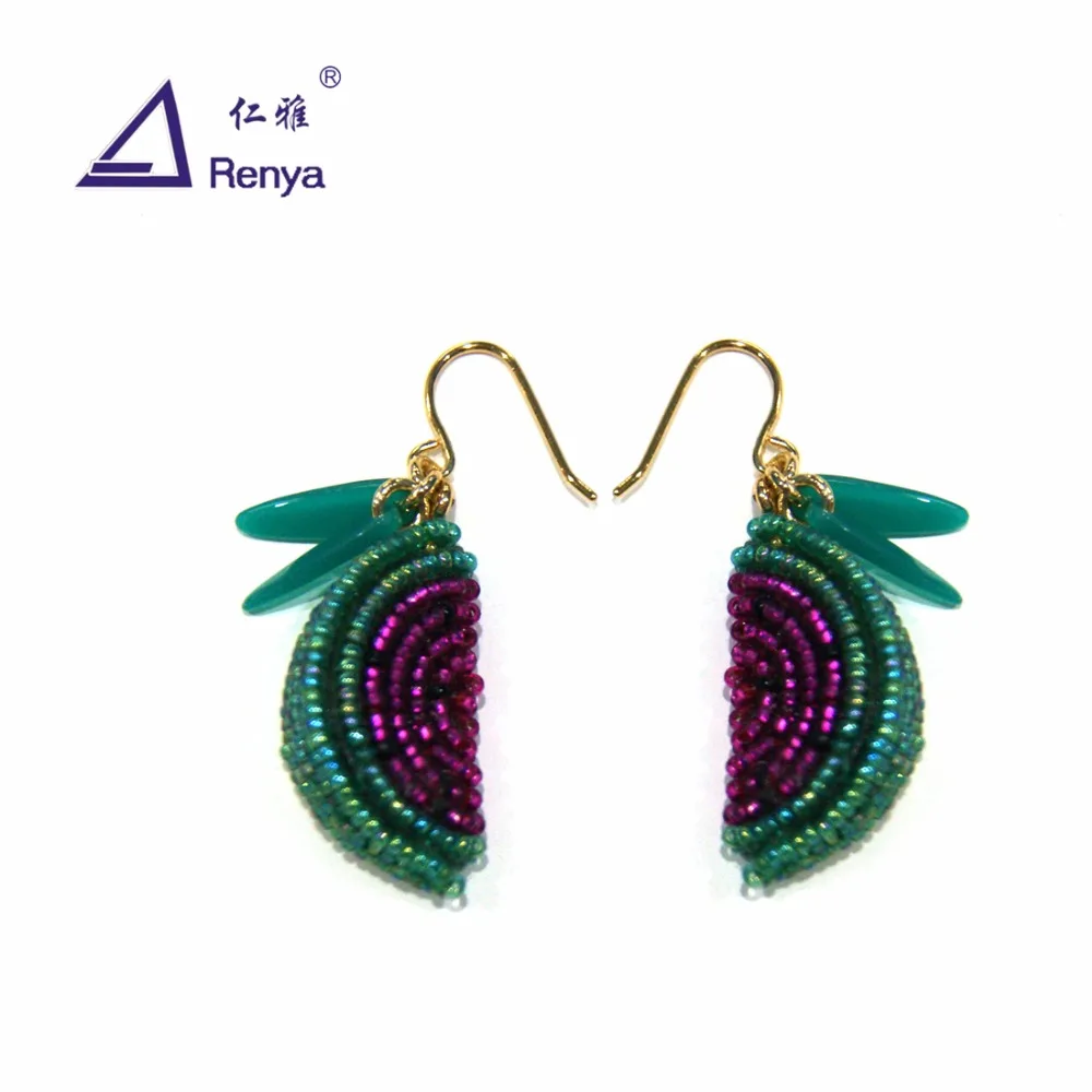 Renya Cute Waterlmelon Shape Pendant Earrings Handmade Seed beaded Women Earring For Girls Dangling Earring Bright Fuchsia Green
Renya Cute Waterlmelon Shape Pendant Earrings Handmade Seed beaded Women Earring For Girls Dangling Earring Bright Fuchsia Green