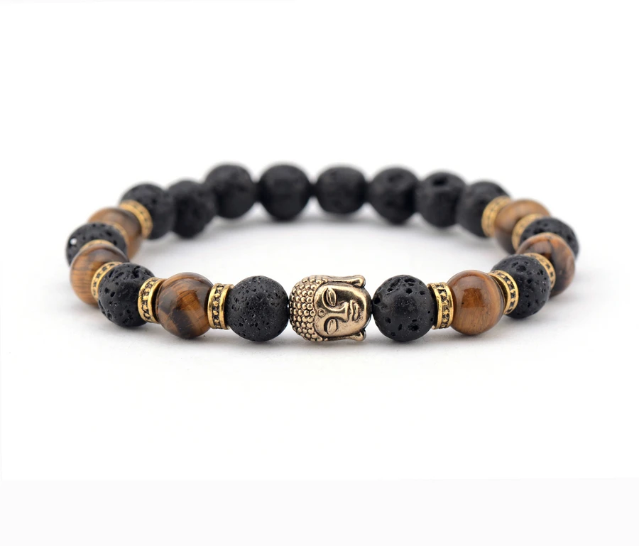 Men Bracelet 8MM Lava Stone Tiger Eyes with Buddha Elastic Bracelet Handmade Stretch Bracelets Mens Charm Bracelet Jewelry
Men Bracelet 8MM Lava Stone Tiger Eyes with Buddha Elastic Bracelet Handmade Stretch Bracelets Mens Charm Bracelet Jewelry