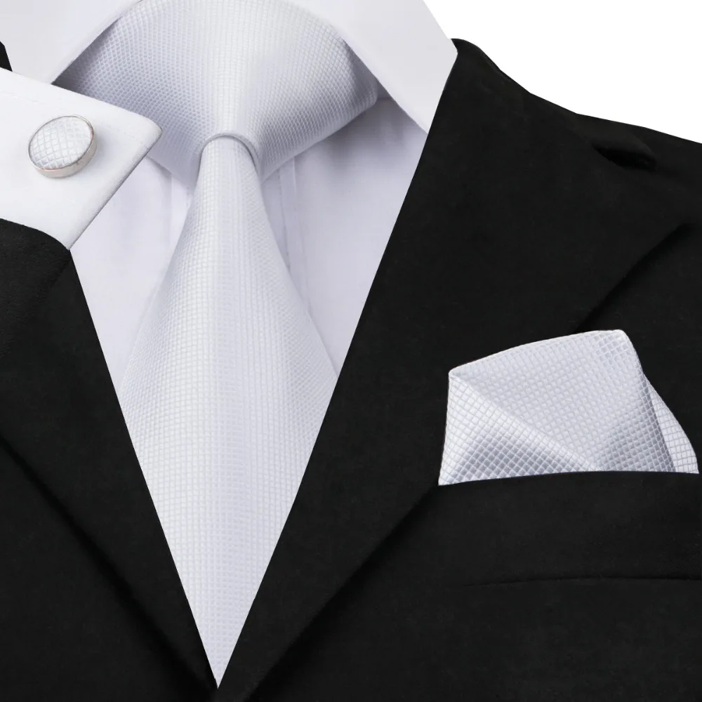 Mens Ties 2016 White Solid Tie Hanky Cufflinks Set High Quality Jacquard Woven Gravata Casual Style SN-341
Mens Ties 2016 White Solid Tie Hanky Cufflinks Set High Quality Jacquard Woven Gravata Casual Style SN-341