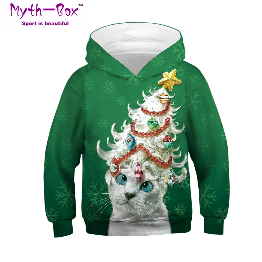 Christmas Style Children Sport Hoodies Cat 3D Print Kids Loose Sweatshirts Long Sleeve Pullover 4-13y Boy/Girl's Hooded Sweaters
Christmas Style Children Sport Hoodies Cat 3D Print Kids Loose Sweatshirts Long Sleeve Pullover 4-13y Boy/Girl's Hooded Sweaters