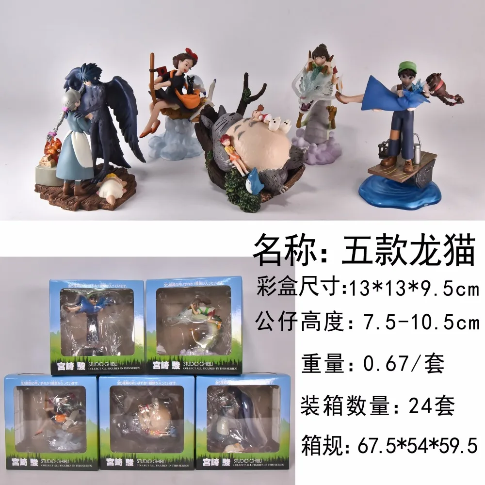5pcs/set Totoro Howl's Moving Castle Kiki's Delivery Service doll Anime Figure PVC Collection Model Toy Action figure
5pcs/set Totoro Howl's Moving Castle Kiki's Delivery Service doll Anime Figure PVC Collection Model Toy Action figure
