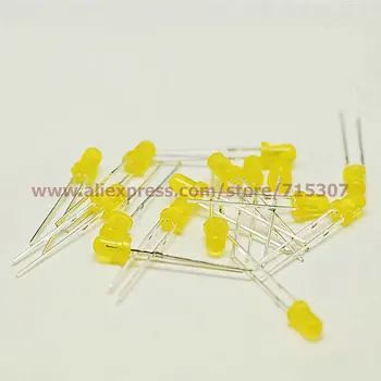 PHISCALE 50pcs 3mm yellow led round with domed top yellow lens high brightness 2pins through hole
PHISCALE 50pcs 3mm yellow led round with domed top yellow lens high brightness 2pins through hole
