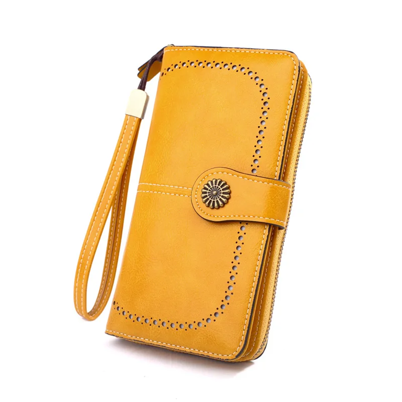 long wallet women double zipper yellow doble cero oil wax coating Leather wallets womens and purses monederos para mujer 2019
long wallet women double zipper yellow doble cero oil wax coating Leather wallets womens and purses monederos para mujer 2019