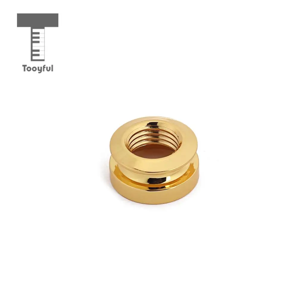 Tooyful Durable 3x Golden Guitar Replacement Pickup Endpin Jack Strap Buttons for Guitar/Bass Accessory 15 x 8mm