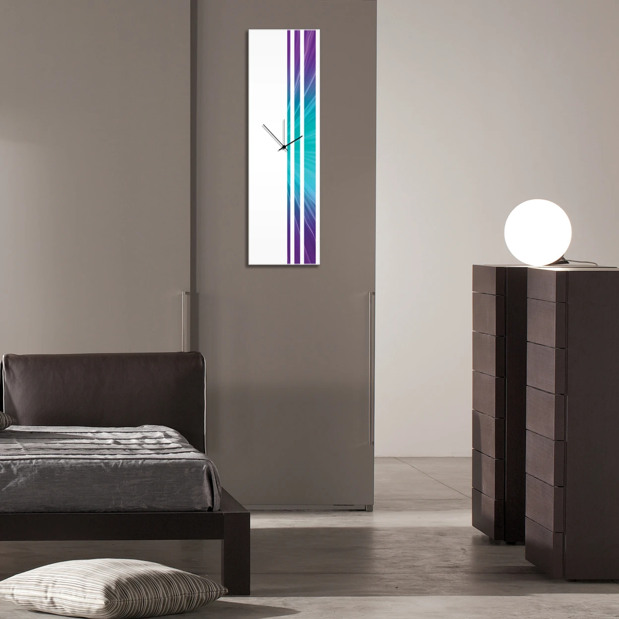 Nebula Triple Stripe Clock-Black Hands (2)
