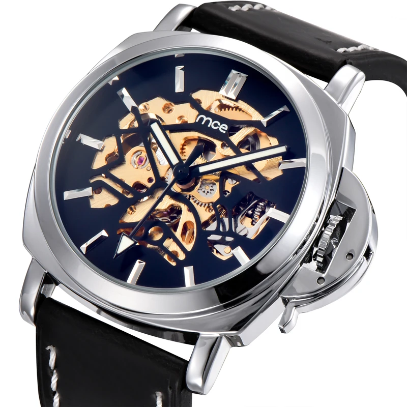 Black Genuine Leather Strap Mens Watches Top Brand Luxury Auotmatic Watch Men Hollow Gold Movement Mechanical WristWatch relogio
Black Genuine Leather Strap Mens Watches Top Brand Luxury Auotmatic Watch Men Hollow Gold Movement Mechanical WristWatch relogio