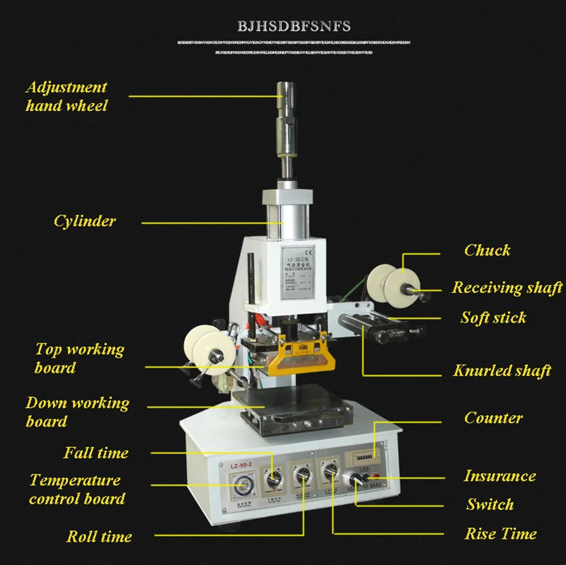 Автоматическая пневматическая машина для горячего тиснения тонкая верстак