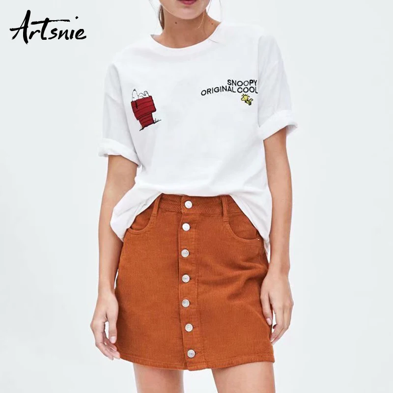 Artsnie cartoon embroidery white women t shirt summer 2019 o neck short sleeve tee tops knitted cotton streetwear t-shirt mujer
Artsnie cartoon embroidery white women t shirt summer 2019 o neck short sleeve tee tops knitted cotton streetwear t-shirt mujer
