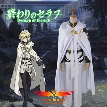 Seraph of the End Mikaela Hyakuya Cosplay Costume Custom Adult Men Military Uniform with White Cloak COS Wig and Free Wig Cap
Seraph of the End Mikaela Hyakuya Cosplay Costume Custom Adult Men Military Uniform with White Cloak COS Wig and Free Wig Cap