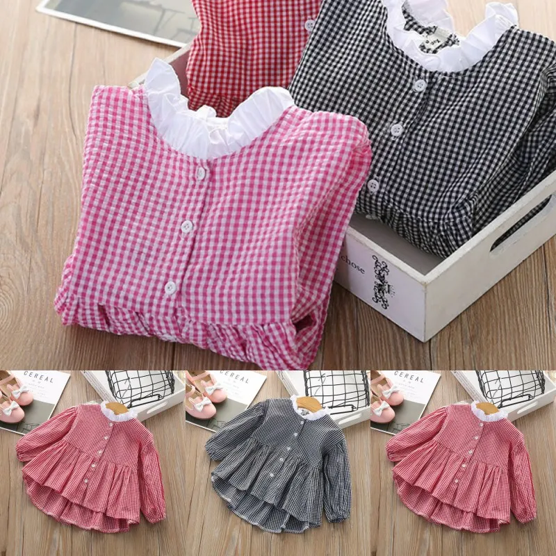 Baby Girl Tops Long Sleeves 2019 Spring and Autumn Children's Breathable Plaid Ruffle Cotton Shirt Teen Girls Clothing
Baby Girl Tops Long Sleeves 2019 Spring and Autumn Children's Breathable Plaid Ruffle Cotton Shirt Teen Girls Clothing