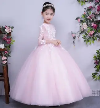 2018 High Quality Handmade Flower Girl Dresses Crystal Lace Up Applique Ball Gown First Communion Dress for Girl evening dress
2018 High Quality Handmade Flower Girl Dresses Crystal Lace Up Applique Ball Gown First Communion Dress for Girl evening dress