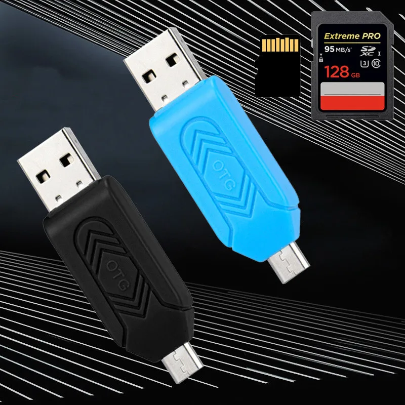 

New MINI USB 2.0 +OTG Micro SD/SDXC TF Card Reader Adapter U Disk High quality #T2