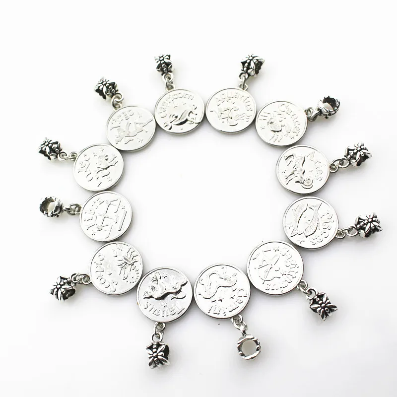 24pcs/lot The Signs of the Zodiac charms hanging charm big hole pendant bead charm fit bracelet diy jewelry dangle charms
24pcs/lot The Signs of the Zodiac charms hanging charm big hole pendant bead charm fit bracelet diy jewelry dangle charms