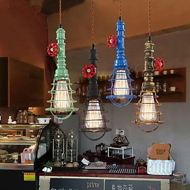 Edison Retro Vintage Lamp Loft Industrial Pendant Light Fxitures Dinning Room Water Pipe Lighting Lamparas 5 Color Lampshade
Edison Retro Vintage Lamp Loft Industrial Pendant Light Fxitures Dinning Room Water Pipe Lighting Lamparas 5 Color Lampshade