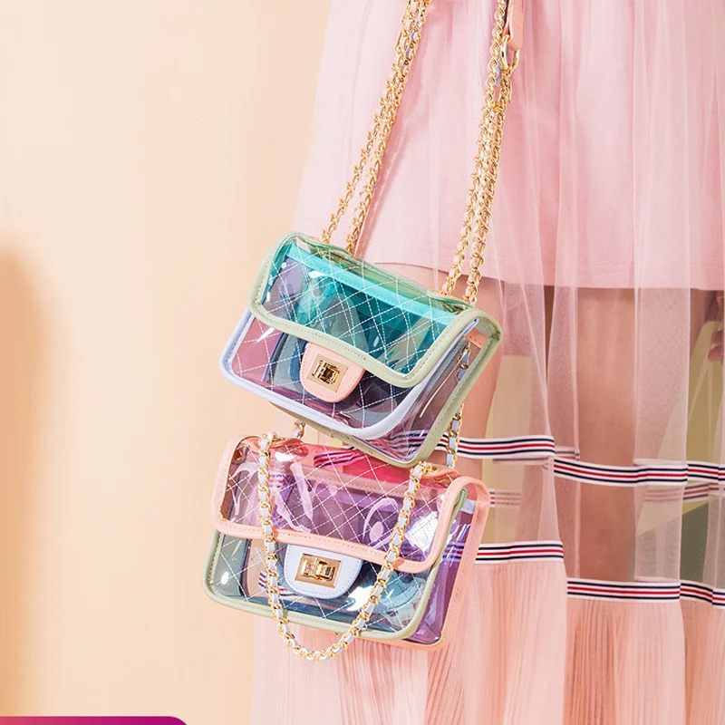 2019 Fashion 2 Pcs Clear Bag Women PVC Transparent Chains Sling Bag Ladies Candy Cute Jelly Beach Shoulder Messenger Bags
2019 Fashion 2 Pcs Clear Bag Women PVC Transparent Chains Sling Bag Ladies Candy Cute Jelly Beach Shoulder Messenger Bags