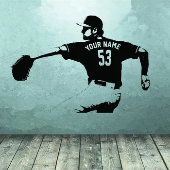 DIYWS Baseball player Wall art Decal sticker Choose Name number personalized home decor Wall Stickers For Kids Room Boy Bedroom
DIYWS Baseball player Wall art Decal sticker Choose Name number personalized home decor Wall Stickers For Kids Room Boy Bedroom