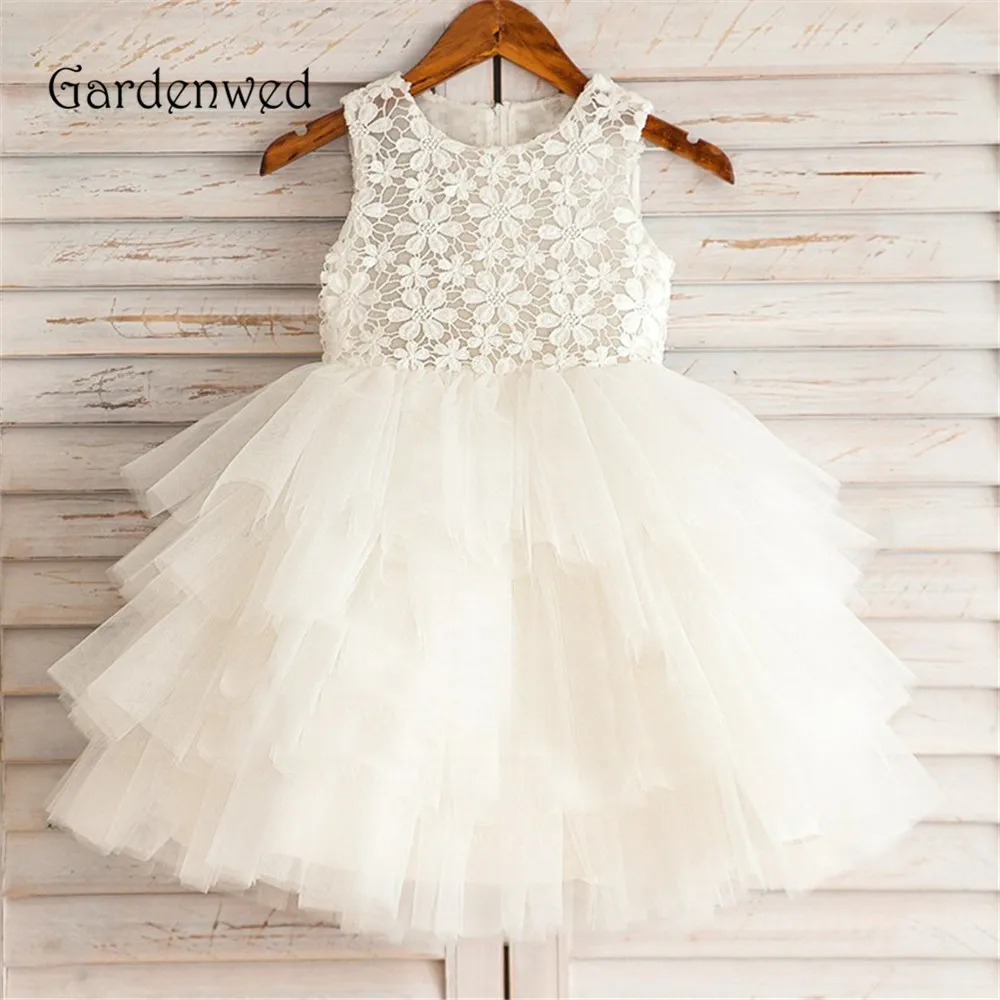 Gardenwed Ruffle Skirt Tiered Layers Tulle Flower Lace Bodice Tank Zipper Birthday Flower Girl Princess Communion Dresses White
Gardenwed Ruffle Skirt Tiered Layers Tulle Flower Lace Bodice Tank Zipper Birthday Flower Girl Princess Communion Dresses White