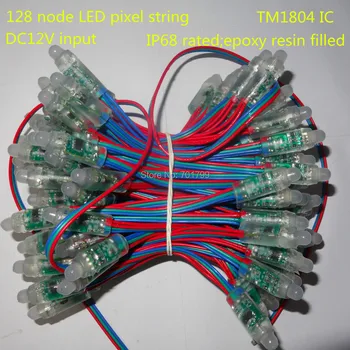 128pcs/string TM1804 LED smart pixel nodes,DC12V input;IP68 rated;epoxy resin filled;RGB full color
128pcs/string TM1804 LED smart pixel nodes,DC12V input;IP68 rated;epoxy resin filled;RGB full color
