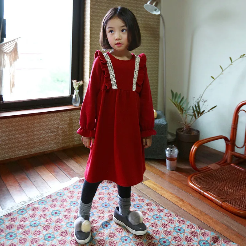 new 2019 spring girl dress Red winter plus velvet thicken warm loose casual lace baby princess dress children cotton dress,#3755
new 2019 spring girl dress Red winter plus velvet thicken warm loose casual lace baby princess dress children cotton dress,#3755