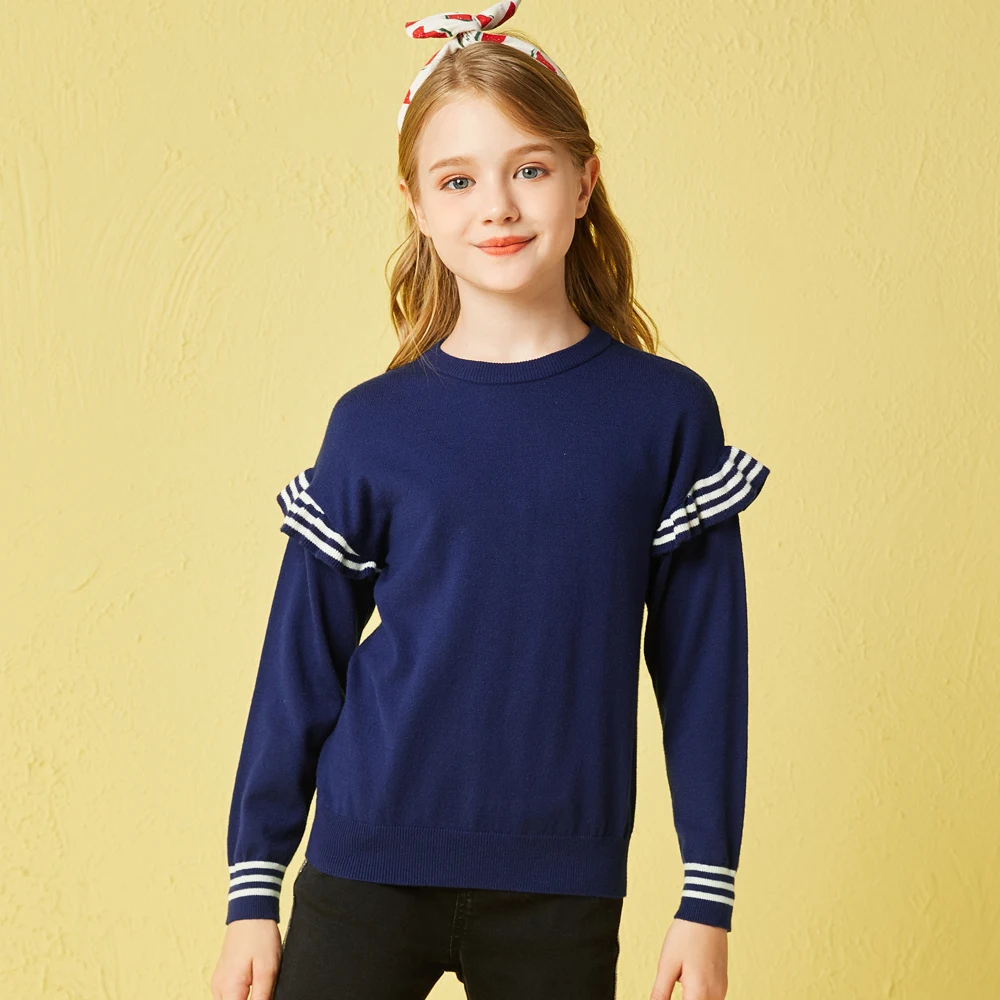Balabala Sweater for Girls Spring Autumn Cotton Yarn Children Sweater Dimensional Embroidery Design Fake Popular Color Cashmere
Balabala Sweater for Girls Spring Autumn Cotton Yarn Children Sweater Dimensional Embroidery Design Fake Popular Color Cashmere