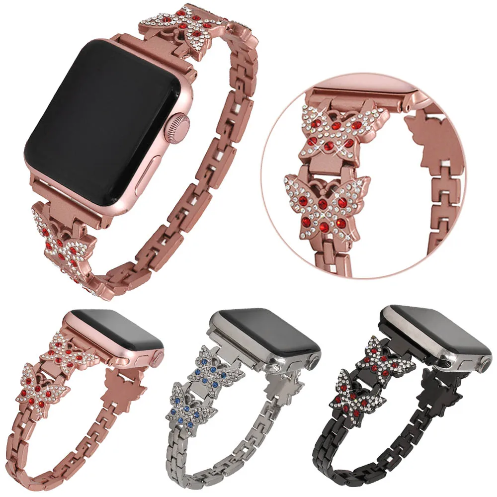 New Design Butterfly Pattern Strap For Apple Watch Band Iwatch 38mm 42mm Women Girls Luxury Diamond Bracelet Series 4 3 2 1
New Design Butterfly Pattern Strap For Apple Watch Band Iwatch 38mm 42mm Women Girls Luxury Diamond Bracelet Series 4 3 2 1