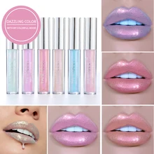 Handaiyan Glow Lip Gloss Laser Hologram Tato Bibir Lipstik Jelly Pigmen Glitter Lip Gloss(China)