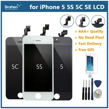 Bloc écran tactile LCD, pièces détachées pour iPhone 5s 5C SE=