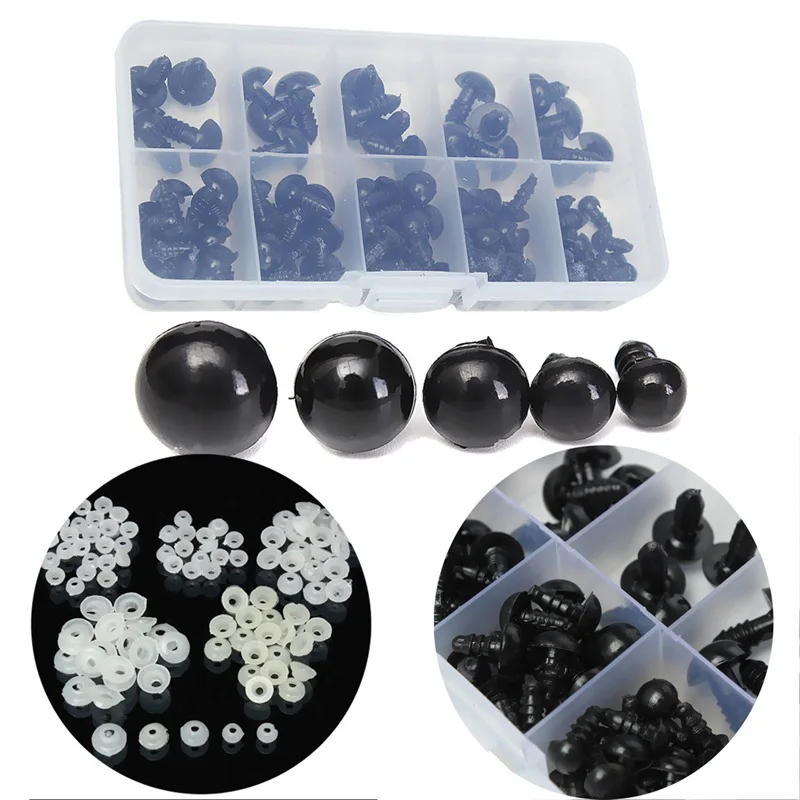 New Arrival 6-12mm Black Plastic Safety Eyes For Doll Animal Crafts Box Doll Cartoon Animal Puppet Crafts Wholesale 100pcs/box
New Arrival 6-12mm Black Plastic Safety Eyes For Doll Animal Crafts Box Doll Cartoon Animal Puppet Crafts Wholesale 100pcs/box
