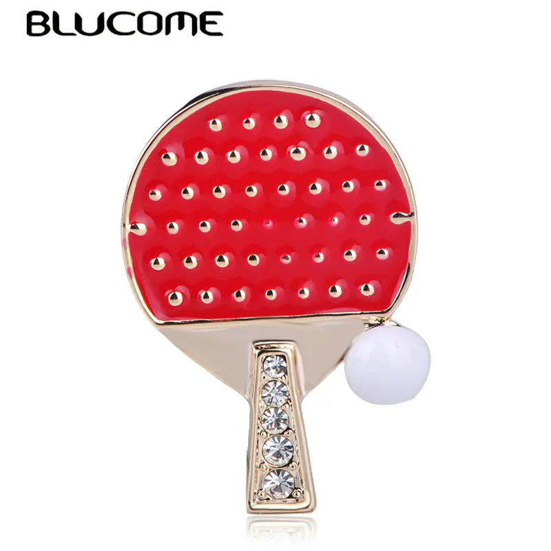 Blucome Vivid Ping Pong Paddle Table Tennis Ball Shape Brooches Pins Red Enamel Gold Brooch Jewelry For Sports Women Men Gifts
Blucome Vivid Ping Pong Paddle Table Tennis Ball Shape Brooches Pins Red Enamel Gold Brooch Jewelry For Sports Women Men Gifts