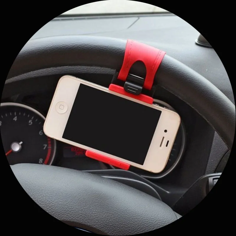 Universal Car Phone Holder for iphone 7 8 Plus X 10 Steering Wheel Clip For Samsung HTC Support Mobile GPS | Мобильные телефоны и