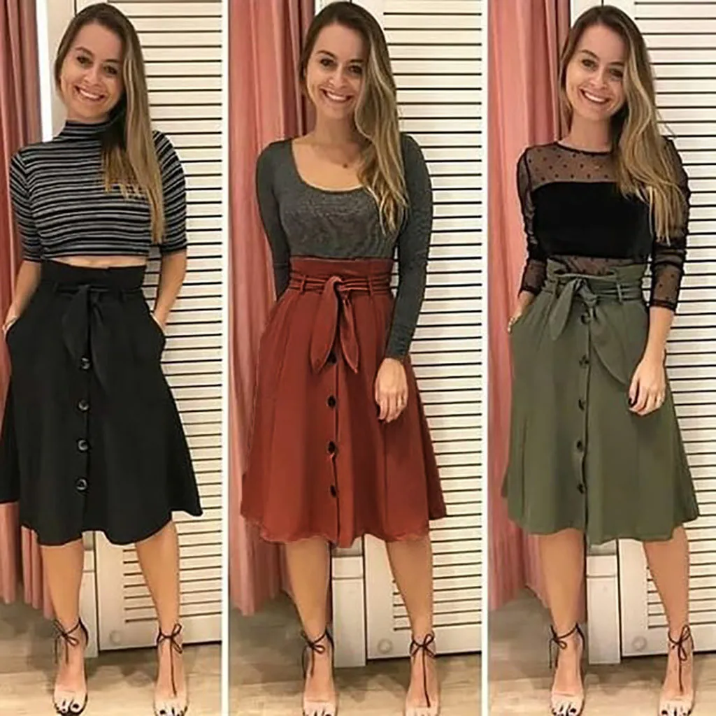 2019 New Summer Woman Skirt Fashion Causal Pius Size Office Lace Button Slim Chiffon A-Line Skirt Faldas Mujer Moda best selling
2019 New Summer Woman Skirt Fashion Causal Pius Size Office Lace Button Slim Chiffon A-Line Skirt Faldas Mujer Moda best selling