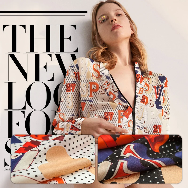 Printed pure silk crepe de chine Fabric,cartoon letter heart prints,polka dots,smooth,soft,Sewing,Dress,skirt,craft by the yard
Printed pure silk crepe de chine Fabric,cartoon letter heart prints,polka dots,smooth,soft,Sewing,Dress,skirt,craft by the yard