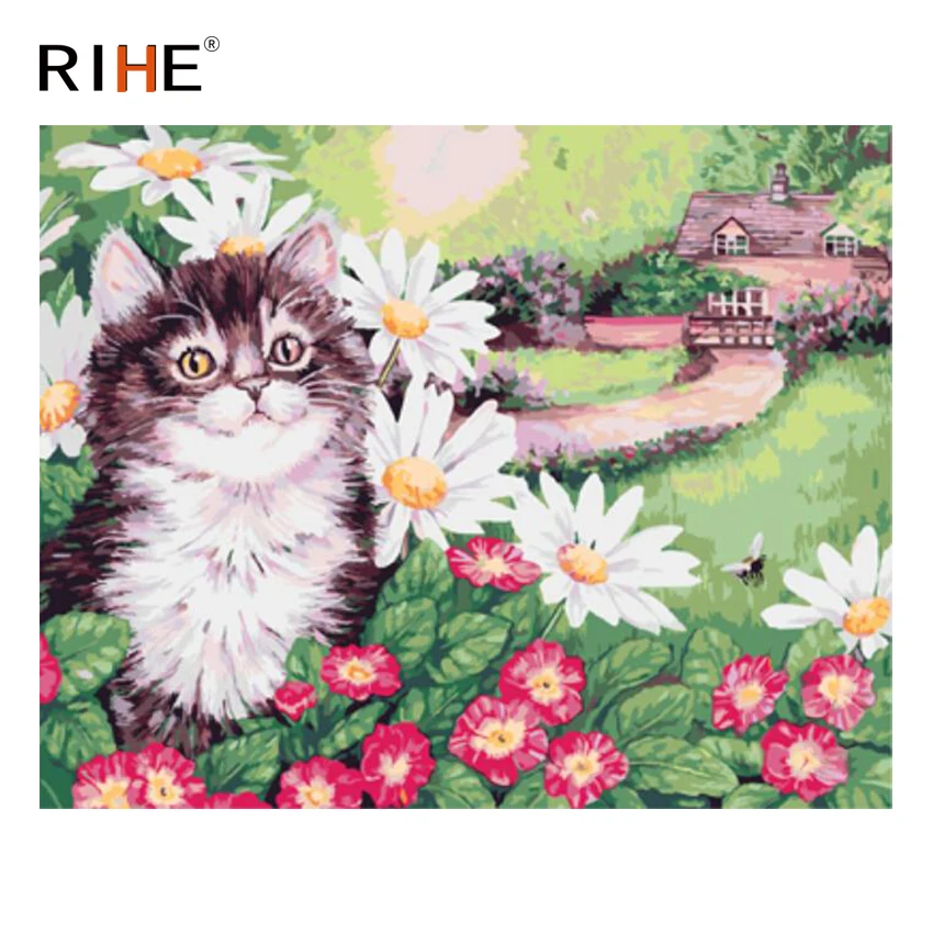 RIHE Cat Flower Diy Painting By Numbers Animal Oil Painting On Canvas Village Hand Painted Cuadros Decoracion Acrylic Paint Art
RIHE Cat Flower Diy Painting By Numbers Animal Oil Painting On Canvas Village Hand Painted Cuadros Decoracion Acrylic Paint Art