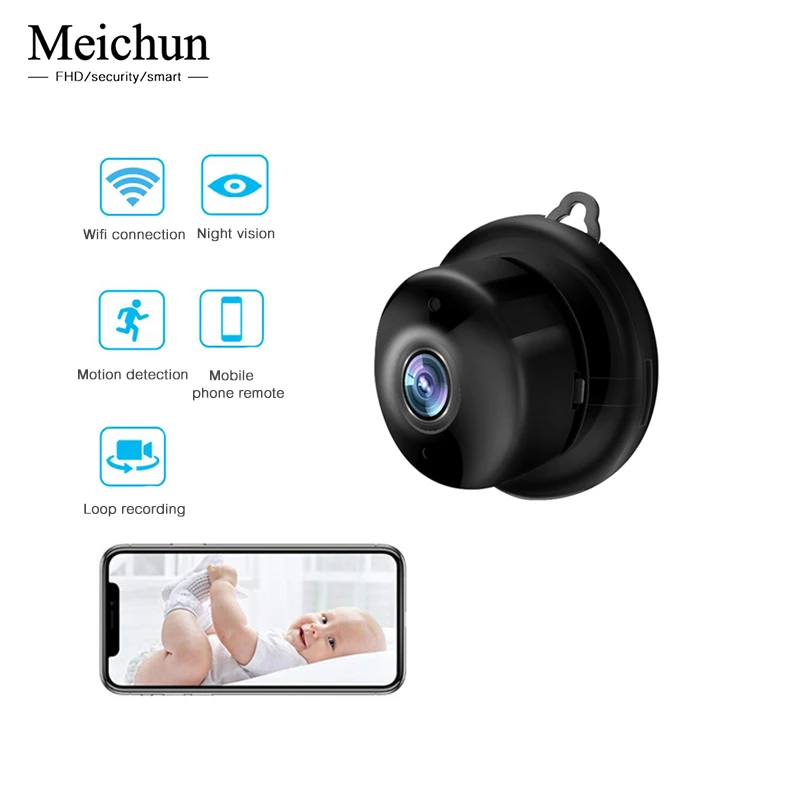 Meichun Wireless IP Camera IR Night Vision WIF Mini Camera Smart Home Security Small Monitor Motion Detection Baby Monitor
Meichun Wireless IP Camera IR Night Vision WIF Mini Camera Smart Home Security Small Monitor Motion Detection Baby Monitor