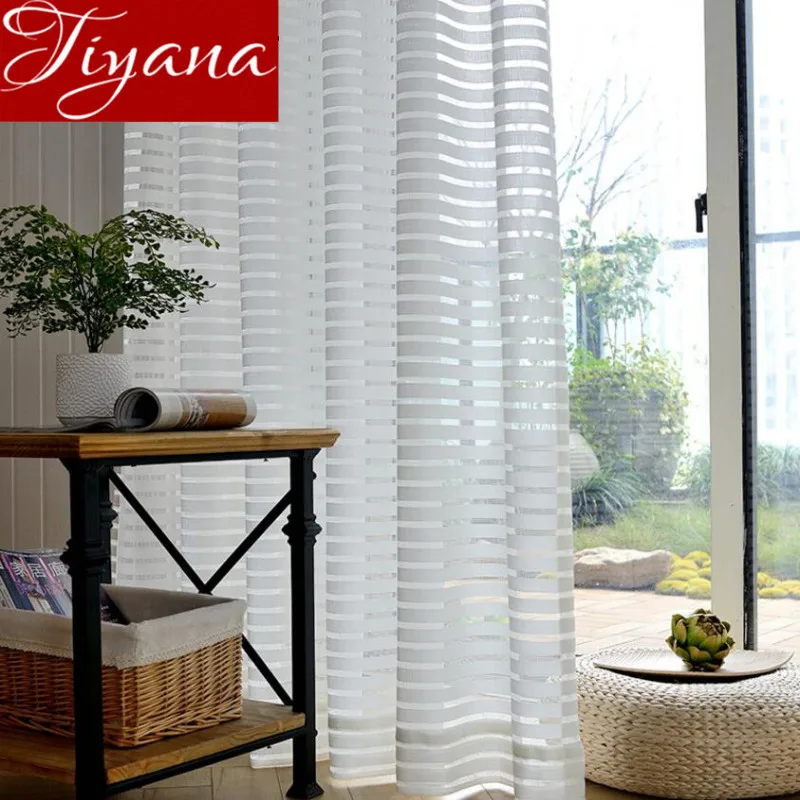 White Curtains Voile Horizontal Stripes Window Modern Living Room Balcony Tulle Curtain Kitchen Sheer Fabrics Cortinas T&135 #30
White Curtains Voile Horizontal Stripes Window Modern Living Room Balcony Tulle Curtain Kitchen Sheer Fabrics Cortinas T&135 #30