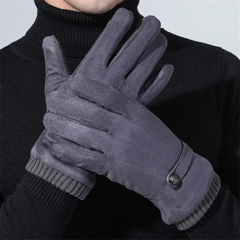 2019 New Man Suede Gloves Autumn Winter Keep Warm Five Finger Driving Touchscreen Plush Lined Male Mittens XSS05
2019 New Man Suede Gloves Autumn Winter Keep Warm Five Finger Driving Touchscreen Plush Lined Male Mittens XSS05