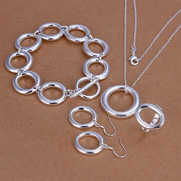 S319 jewelry silver plated jewelry set, fashion jewelry set Circle Ring Earrings Bracelet Necklace S319 /apcajgja gfgaowna
S319 jewelry silver plated jewelry set, fashion jewelry set Circle Ring Earrings Bracelet Necklace S319 /apcajgja gfgaowna