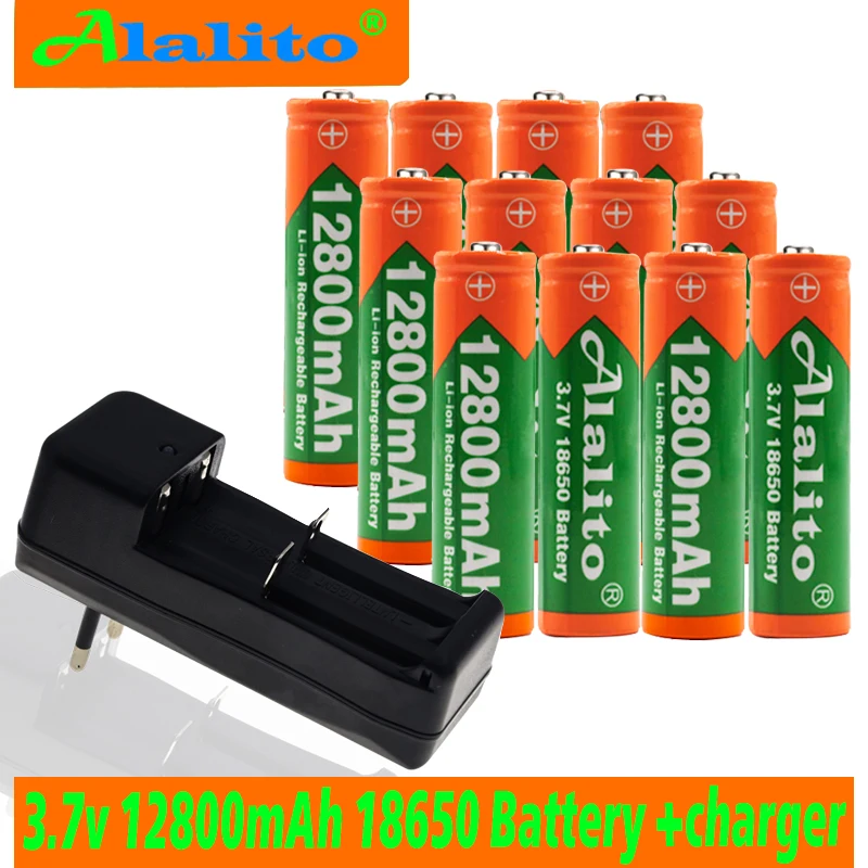 2019 new Okoman 18650 battery 3.7V 12800mAh rechargeable lithium battery with charger for LED flashlight electric toy battery
2019 new Okoman 18650 battery 3.7V 12800mAh rechargeable lithium battery with charger for LED flashlight electric toy battery