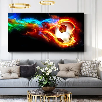 Soccer Ball On Fire Rainbow Modern Wall Posters And Prints Football Abstract Wall Art Canvas Paintings For Living Room Cuadros
Soccer Ball On Fire Rainbow Modern Wall Posters And Prints Football Abstract Wall Art Canvas Paintings For Living Room Cuadros